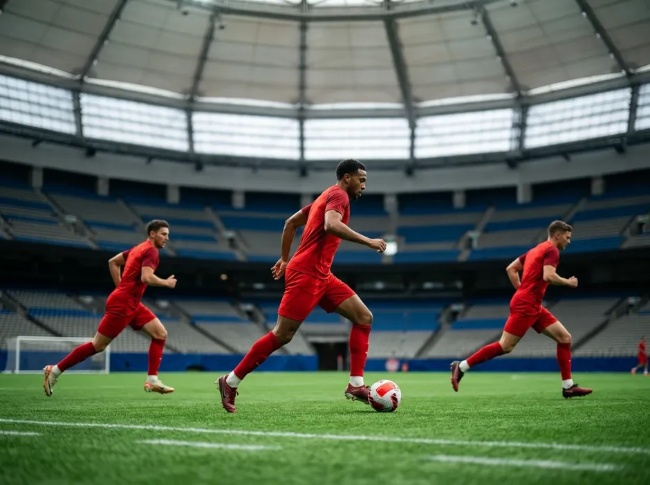 Kanadische Nationalspieler im roten Heimtrikot vor dem WM-2026-Auftakt im BC Place Vancouver