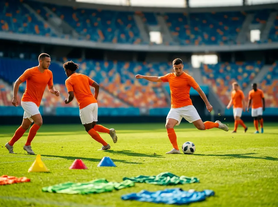 Oranje-Spieler im Trikot der niederländischen Nationalmannschaft vor dem Start der Fussball-WM 2026