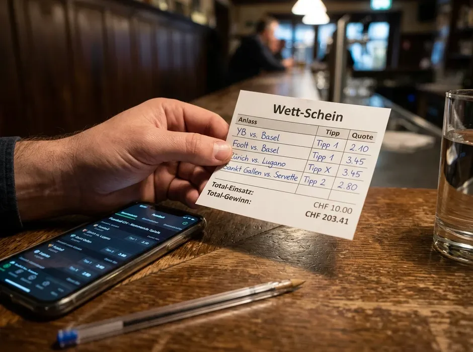Sporttip Wett-Schein zur Fussball-WM 2026 in den Händen eines Spielers