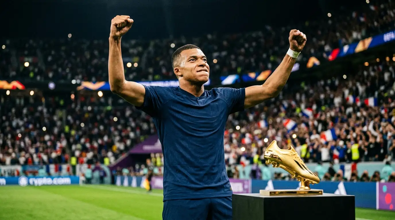 Kylian Mbappé im Trikot der Équipe Tricolore nach dem Doppelpack im Spiel um Platz drei