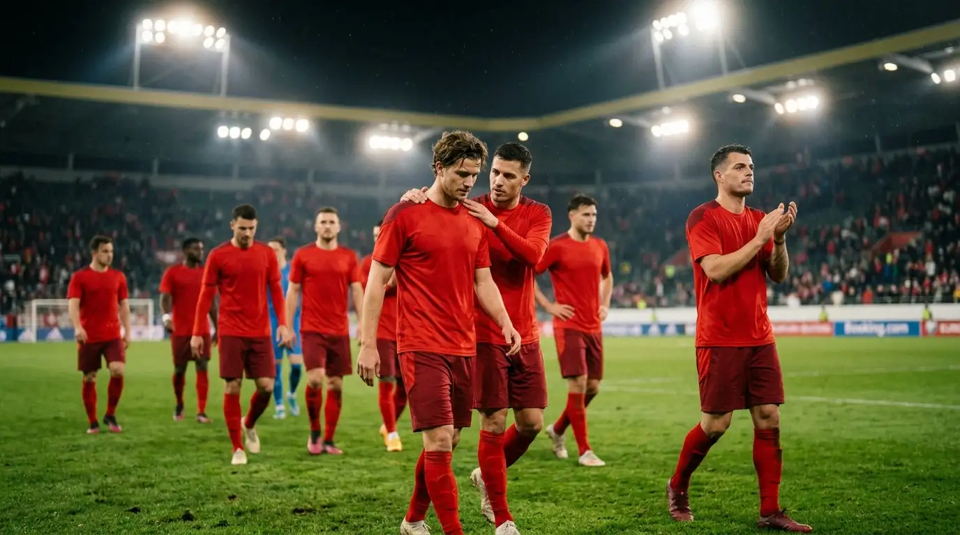 Schweizer Nationalspieler nach dem WM-Viertelfinal gegen Argentinien